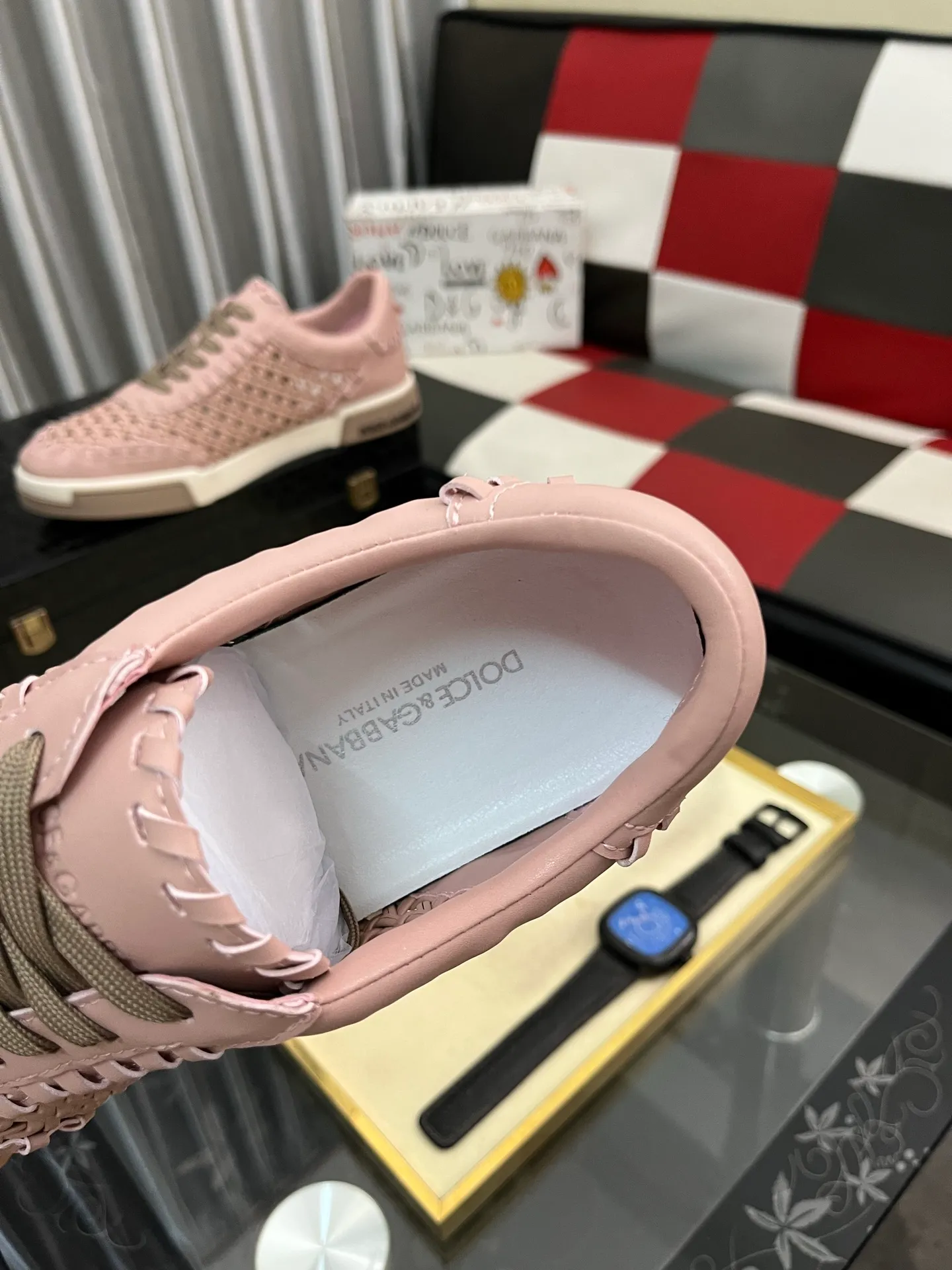 Men's men's shoes💰438⌚️⌚️New DG Dolce & Gabbana high-end couple's sports and casual shoes, imported cowhide, multi-material splicing design➕Imported cowhide lining, cowhide feet➕original TPR elastic outsole. Size: 38-46